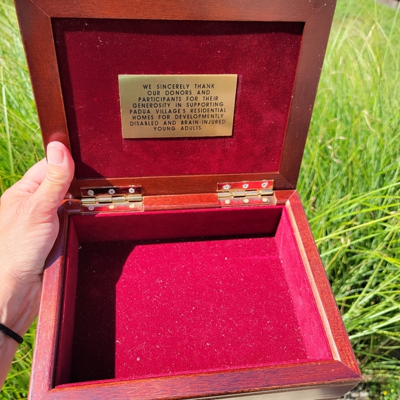 Wooden Box ~ Jewelry ~ Keepsake ~ Casa Colina Golf Course Motif ~ Memento Box - Picture 3 of 16